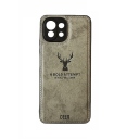 ΘΗΚΗ DEER CLOTH BACK CASE WITH CAMERA PROTECTION FOR XIAOMI MI 11 LITE - GREY - Image 1