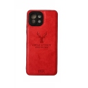 ΘΗΚΗ DEER CLOTH BACK CASE WITH CAMERA PROTECTION FOR XIAOMI MI 11 LITE - RED - Image 1
