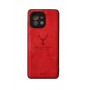 ΘΗΚΗ DEER CLOTH BACK CASE WITH CAMERA PROTECTION FOR XIAOMI MI 11 - RED - Image 1