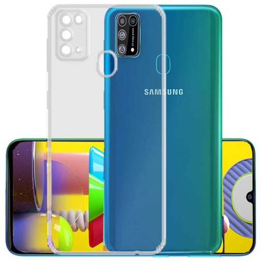 ΘΗΚΗ ΠΡΟΣΤΑΣΙΑΣ ΣΙΛΙΚΟΝΗΣ ΓΙΑ SAMSUNG GALAXY M31 ΜΕ ΠΡΟΣΤΑΣΙΑ ΤΗΣ ΚΑΜΕΡΑΣ - BACK COVER SILICON CASE - ΔΙΑΦΑΝΗ