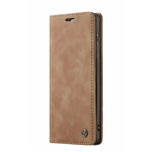 ΔΕΡΜΑΤΙΝΗ ΘΗΚΗ ΠΡΟΣΤΑΣΙΑΣ ΤΥΠΟΥ WALLET ΓΙΑ SAMSUNG GALAXY A72 5G ΤΑΜΠΑ - LUXURY LEATHER FLIP CASE TAN - CASEME