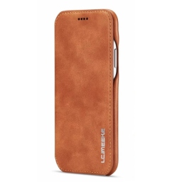 ΔΕΡΜΑΤΙΝΗ ΘΗΚΗ ΠΡΟΣΤΑΣΙΑΣ ΤΥΠΟΥ WALLET ΓΙΑ SAMSUNG GALAXY S20 ΤΑΜΠΑ  - LUXURY LEATHER FLIP CASE TAN - LC.IMEEKE