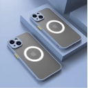 Θήκη Σιλικόνης Armor MagSafe με Προστασία Κάμερας iphone 14 Pro - Matte Blue Grey - Image 2