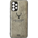 ΘΗΚΗ ΜΕ ΠΡΟΣΤΑΣΙΑ ΚΑΜΕΡΑΣ - DEER CLOTH BACK CASE WITH CAMERA PROTECTION FOR SAMSUNG GALAXY A52 4G / 5G - GREY - Image 2