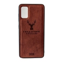ΘΗΚΗ ΜΕ ΠΡΟΣΤΑΣΙΑ ΚΑΜΕΡΑΣ - DEER CLOTH BACK CASE WITH CAMERA PROTECTION FOR SAMSUNG GALAXY A52 4G / 5G - BROWN - Image 1