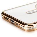 iPhone 13 Pro Θήκη Magsafe Σιλικόνης με Glitter και Strass Gold - Image 2