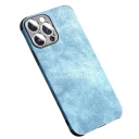 Θήκη με Προστασία Κάμερας Shockproof Lampskin Leather BackCase iPhone 13 - Sky Blue - Image 1