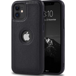 iPhone 13 Θήκη Κινητού από Οικολογικό Δέρμα - Back Leather Case Black