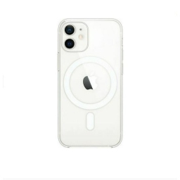 iPhone 12 Θήκη Σιλικόνης MagSafe Διάφανη με Προστασία Κάμερας