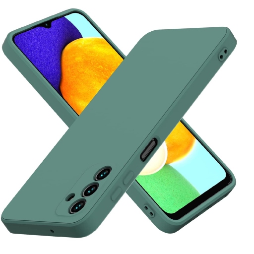 ΘΗΚΗ ΠΡΟΣΤΑΣΙΑΣ ΣΙΛΙΚΟΝΗΣ ΓΙΑ SAMSUNG GALAXY A13 5G ΜΕ ΠΡΟΣΤΑΣΙΑ ΚΑΜΕΡΑΣ - BACK COVER SILICON WITH CAMERA PROTECTION - GREEN