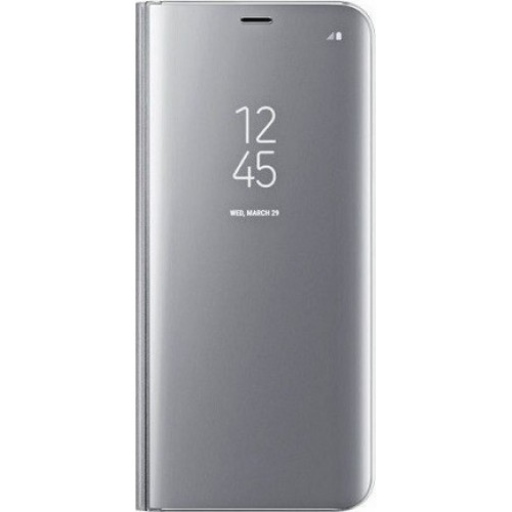 Θήκη Προστασίας Τύπου Book Samsung Galaxy S10 Lite - A91 - Flip Case Clear View - Silver