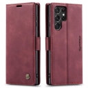 Galaxy S25 Ultra Δερμάτινη Θήκη Book Μπορντό CaseMe - Image 1