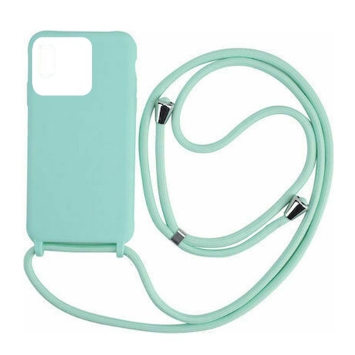 Θήκη Σιλικόνης με κορδόνι Xiaomi Redmi 12C - Back Silicon Case Green Marine