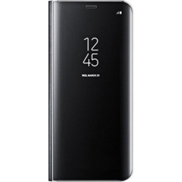 Xiaomi Mi 9 Θήκη Κινητού Book Καθρέφτης Clear View  - Black