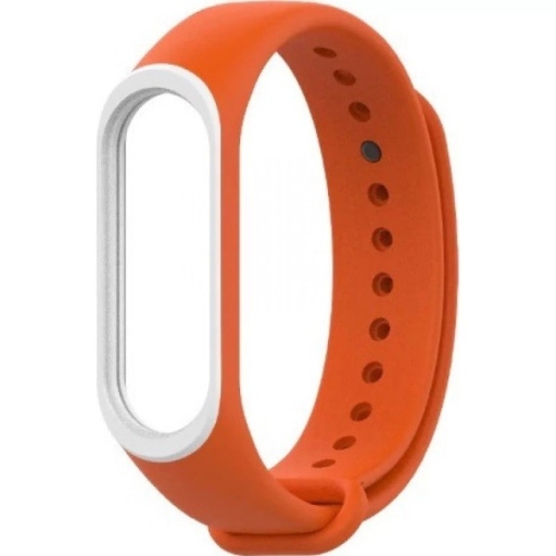 Xiaomi Mi Band 3 - 4 Πορτοκαλί - Άσπρο Λουράκι Ρολογιού Smart Watch