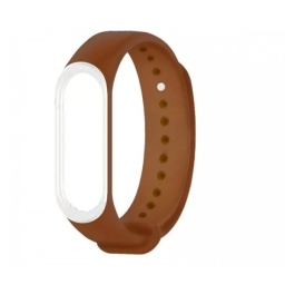 Xiaomi Mi Band 5 - 6 Καφέ - Άσπρο Λουράκι Ρολογιού Smart Watch
