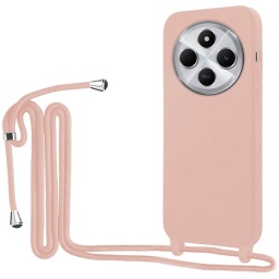 Xiaomi Poco C75 Ροζ Θήκη με Κορδόνι και Mεταλλικά Stop