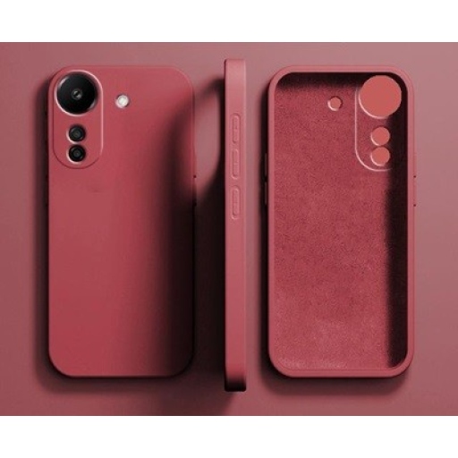 Xiaomi Redmi 13C Θήκη Σιλικόνης με Προστασία Κάμερας Wine Red