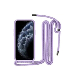 Xiaomi Redmi Note 13 5G Θήκη Σιλικόνης με Κορδόνι - Back Case Λεβάντα