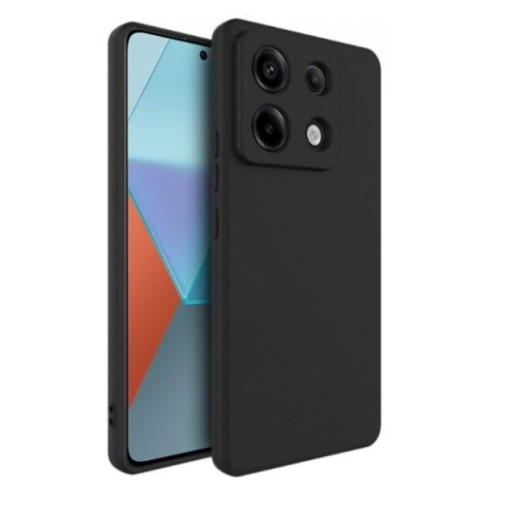 Xiaomi Redmi Note 13 5G Θήκη Σιλικόνης Μαύρη με Προστασία Κάμερας Black