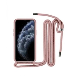 Xiaomi Redmi Note 13 Pro 5G Θήκη Σιλικόνης με Κορδόνι - Back Case Ροζ