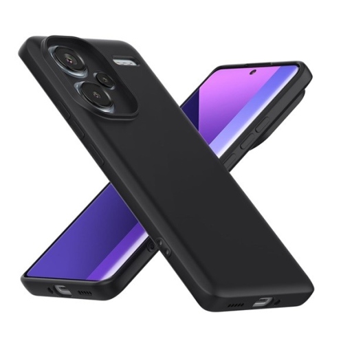 Xiaomi Redmi Note 13 Pro Plus Θήκη Σιλικόνης Μαύρη με Προστασία Κάμερας Black