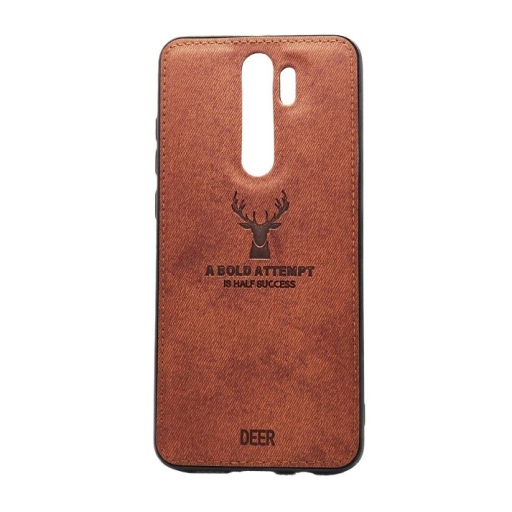 Xiaomi Redmi Note 8 Pro Θήκη Προστασίας Κινητού - Mobile Back Case Fabric Brown