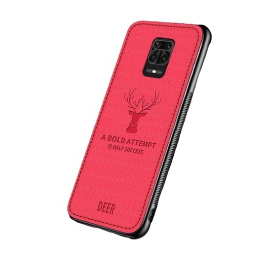 Xiaomi Redmi Note 9 Pro - 9S - 9 Pro Max Θήκη Προστασίας Κινητού - Mobile Back Case Fabric Red